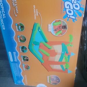 H2OGO! Tropical Splash Bouncer - Green and Orange